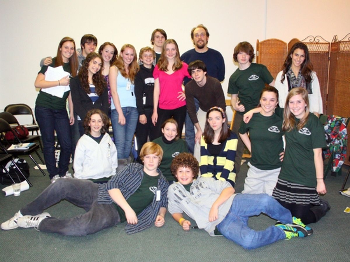 Alexander Gemignani with the students of Broadway Artists Alliance at 